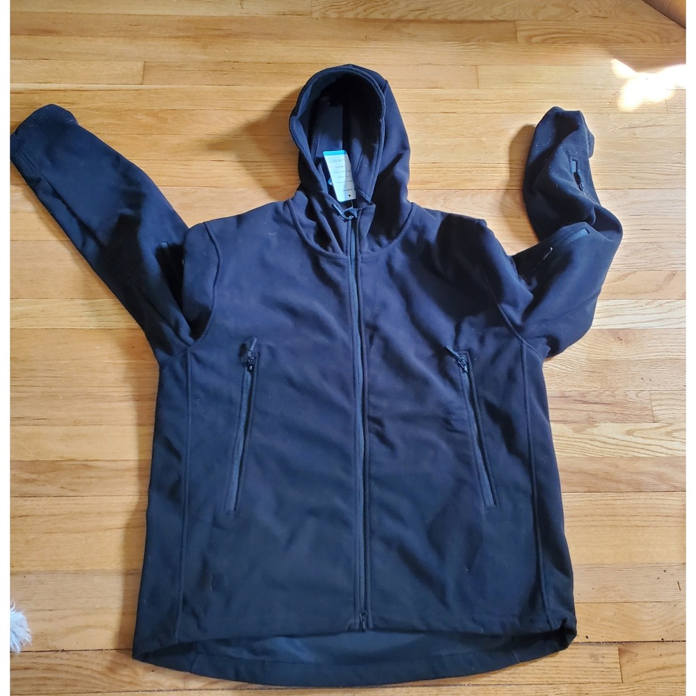 MAGCOMSEN Mens Tactical Fleece Jacket Black Full Zip Hooded Outdoor Coat 2XL NWT